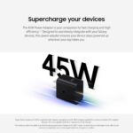 SAMSUNG 45W Wall Charger Power Adapter with Cable Included, Super Fast Charging for Galaxy Phones, Tablets and USB Type C Devices, Low Standby Power Consumption, EP-T4511XBEGUS,...