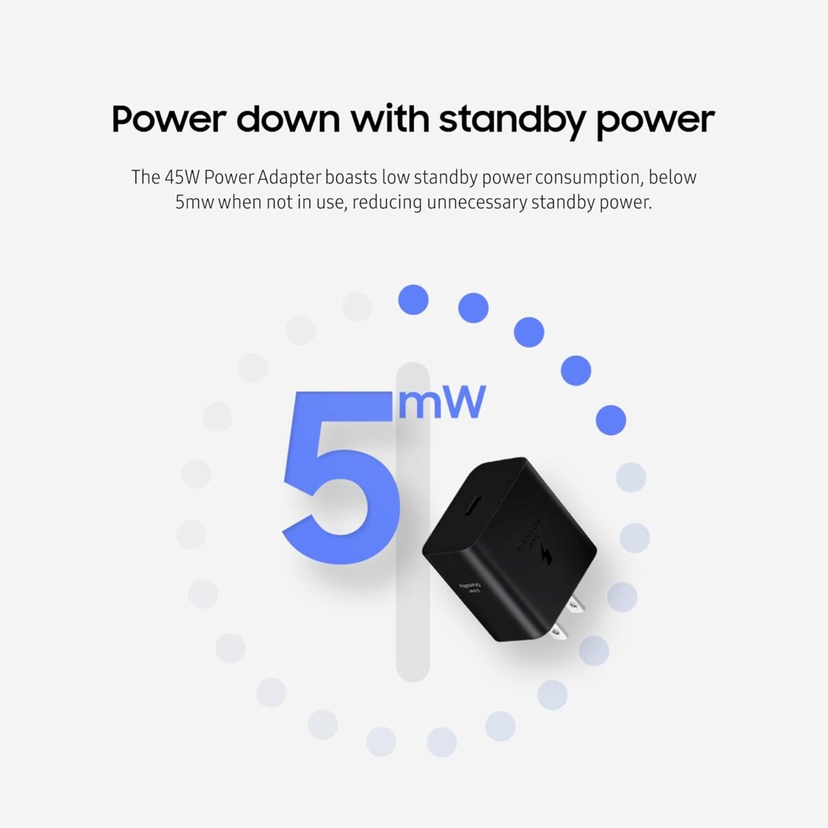 SAMSUNG 45W Wall Charger Power Adapter with Cable Included, Super Fast Charging for Galaxy Phones, Tablets and USB Type C Devices, Low Standby Power Consumption, EP-T4511XBEGUS,...