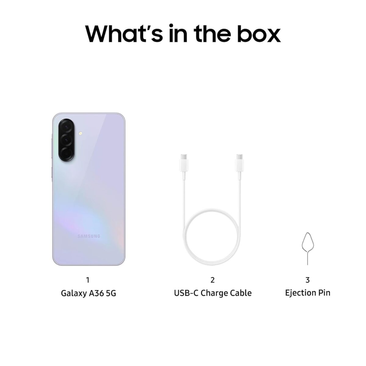 Samsung Galaxy A36 5G A Series, 128GB Unlocked Android Smartphone, AMOLED Display, Rugged Design, 5G Connectivity, Affordable Performance, US Version, 2025, US 1 Yr Warranty,...